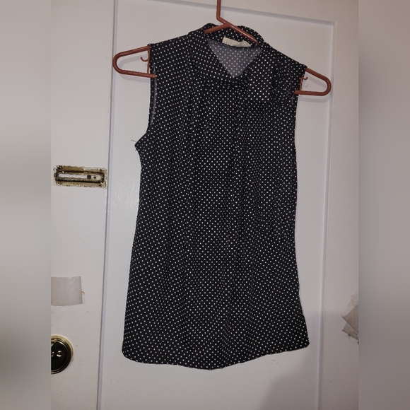 Tiffany & Grey Women Blouse, Sleeveless, Polka Dots, Size S - Picture 2 of 16